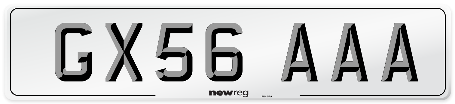 GX56 AAA Number Plate from New Reg